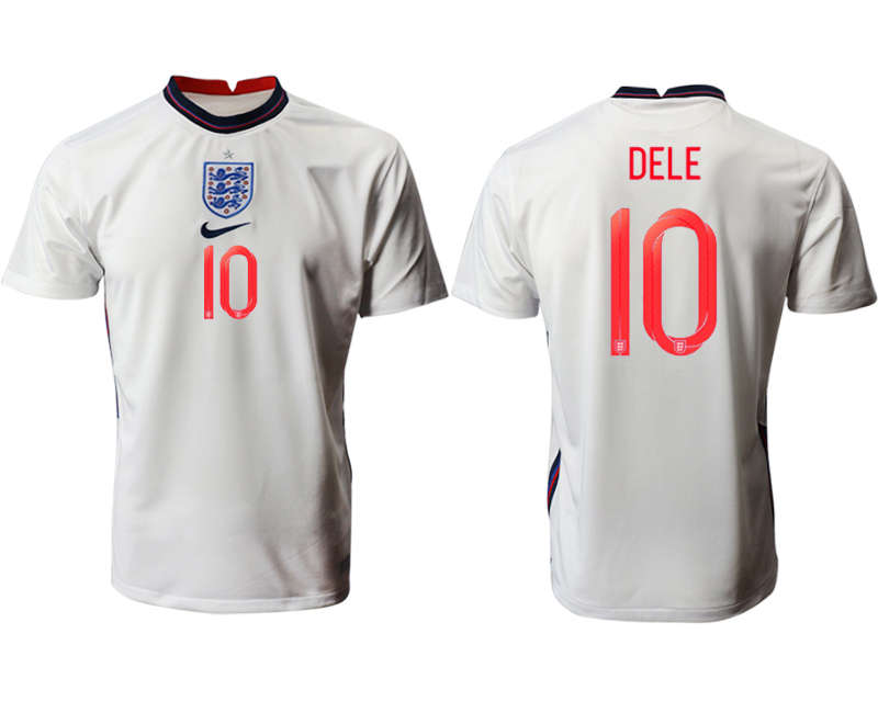 Men 2021 European Cup England home aaa version white #10 Soccer Jersey